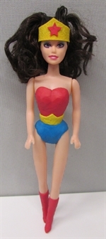 Fashion Doll transformed into Wonder Woman